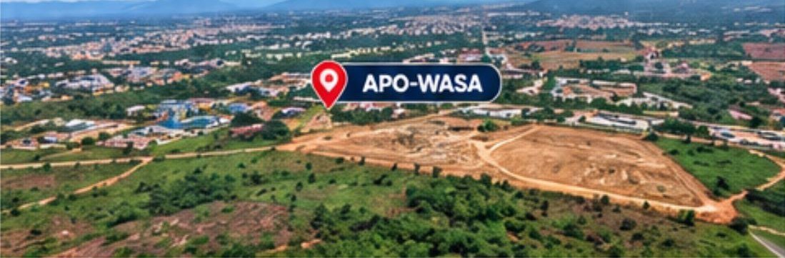 Aerial view of land in the Apo-Wasa corridor, Abuja