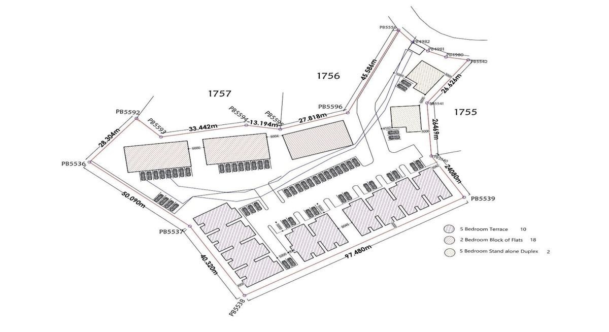 Guzape site layout